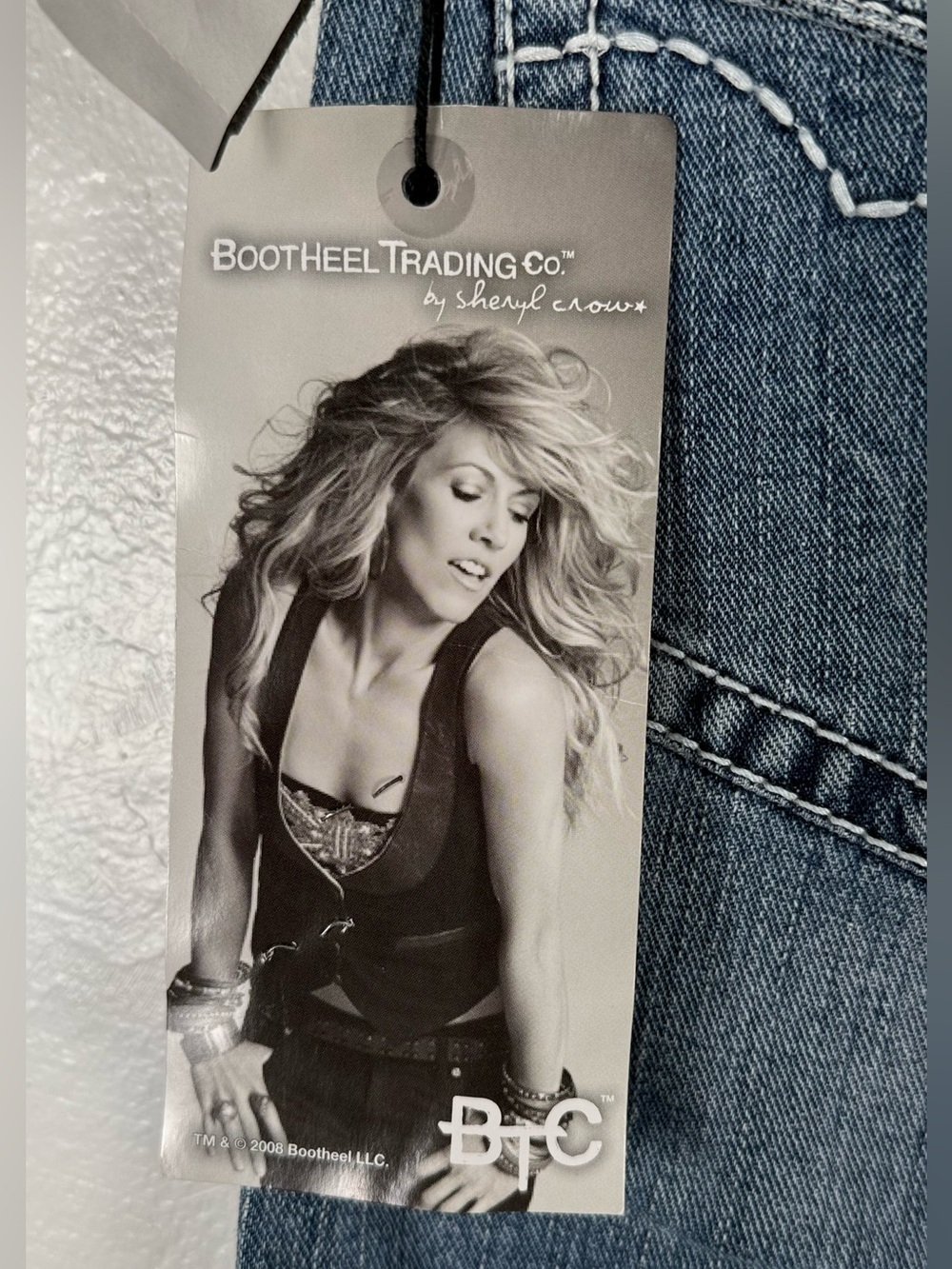 Bootheel Sarah Crow Crop Jeans NWT Western Y2K Embroidered Denim Size 4/27 - Picture 4 of 9